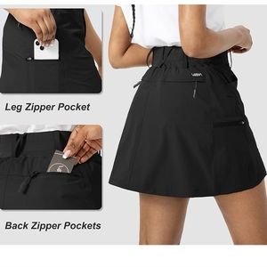 Viodia Dark Gray Golf Hiking Tennis Skorts Skirts, Large